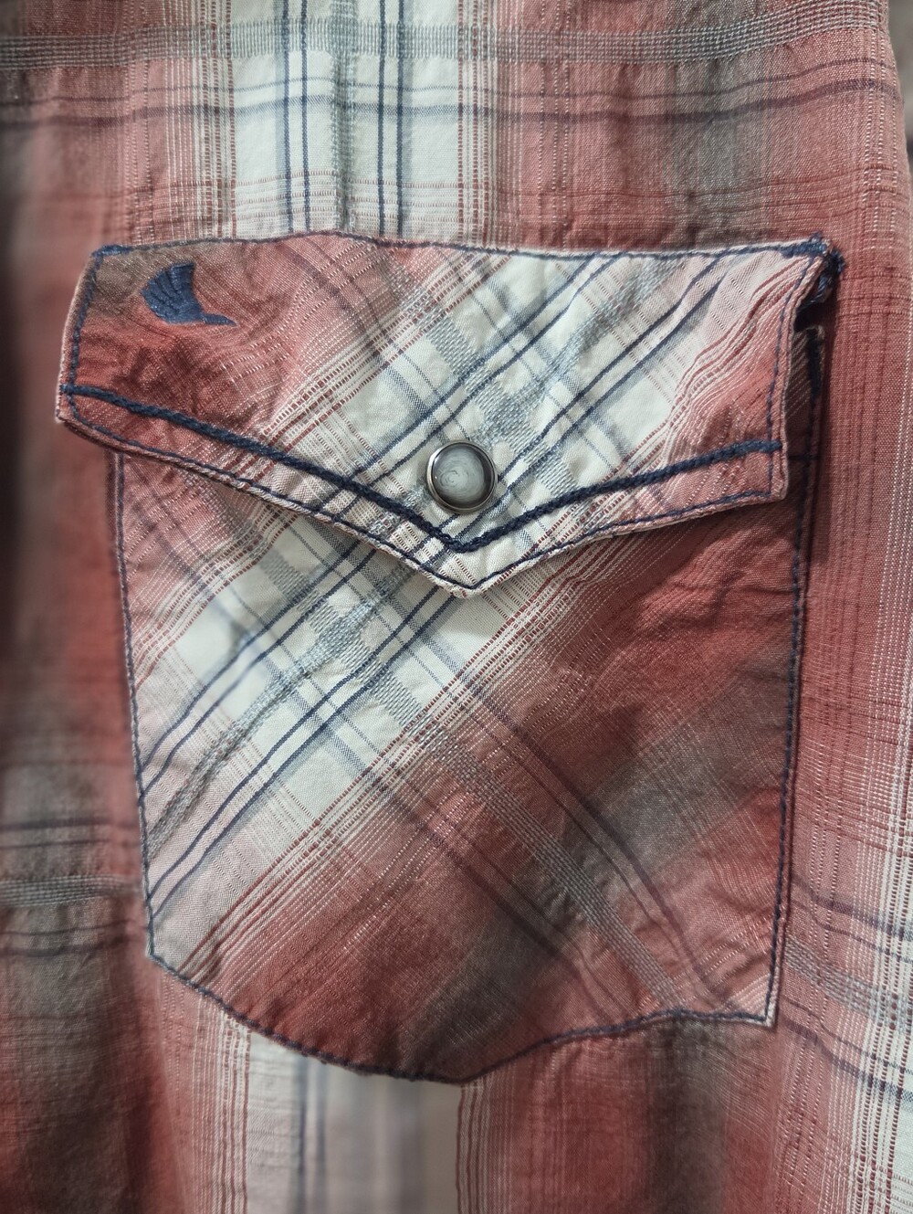 Cody James Red Plaid Western Pearl Snap Shirt XXL Short Sleeve Cowboy Shirt - Picture 3 of 5